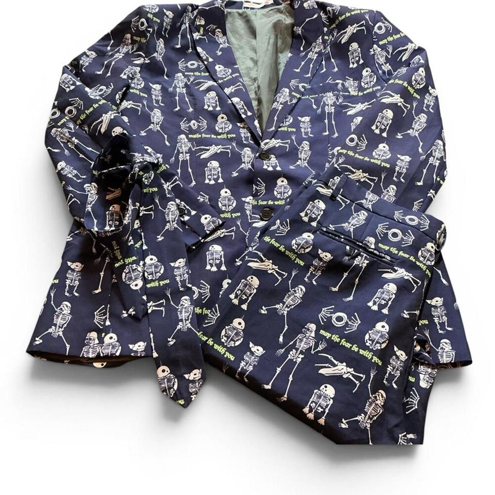 Star-wars Men's Blue and Navy Suit
